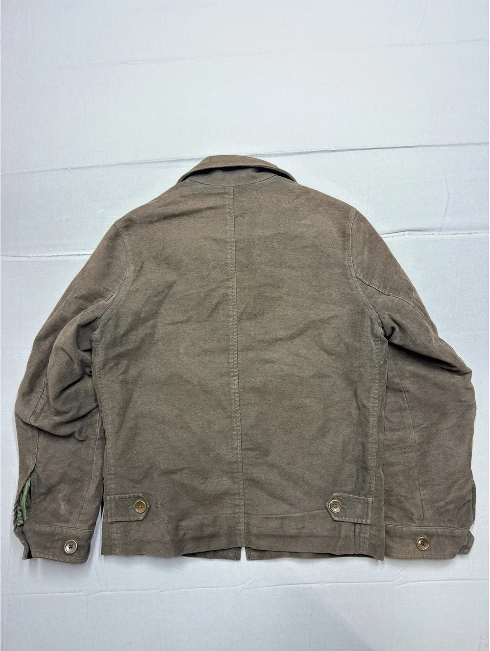 Banana Republic Mens Vintage Quilted Lined Cotton Canvas Jacket XS Brown 90's